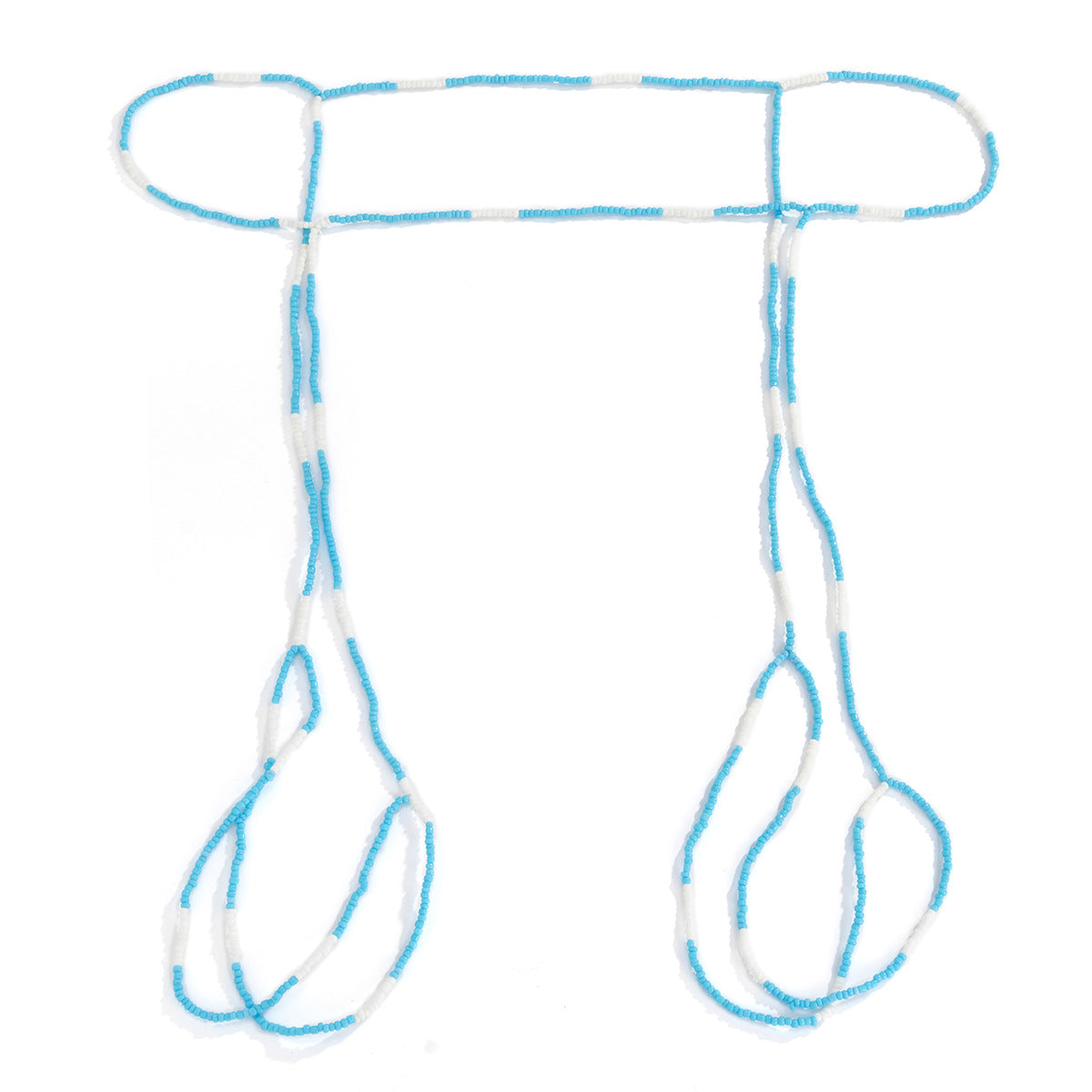 Rice Bead Elastic Waist Chain And Leg Chain One Chain
