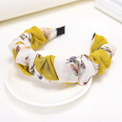 Sweet Girl Fashion Simple Pleated Chiffon Hair Band