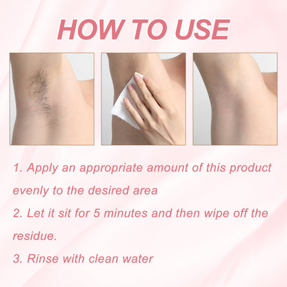 EELHOE Hair Removal Cream, Underarm Leg Hand Hair Removal Mild Non-Irritating Smooth Delicate Skin Clean