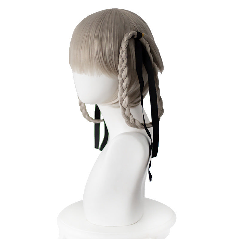 Blue And Gray Twist Braid Ring Cosplay Wig
