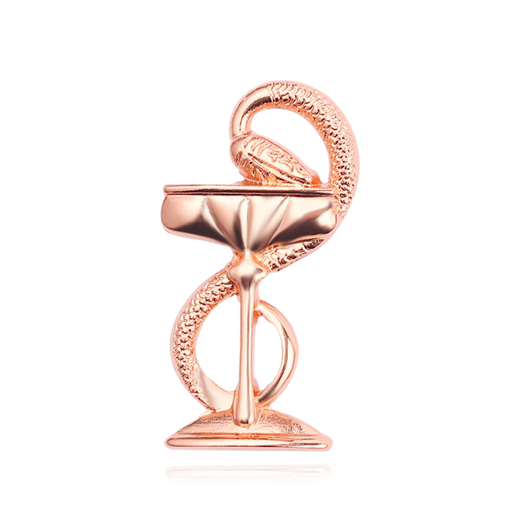 Snake Wine Glass Brooch Wild Temperament Brooch