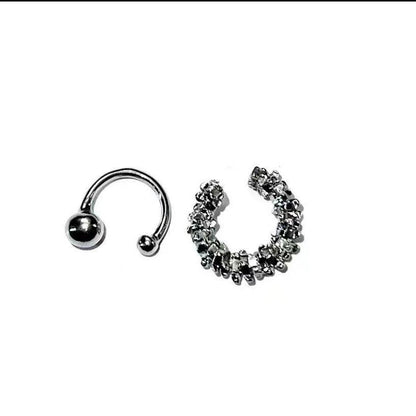 Ear Clip Irregular Frosty Style Earrings