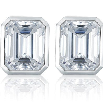 Rectangular Moissanite Necklace For Women