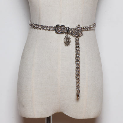 Thin Waist Chain Shirt Dress Belt Metal Chain