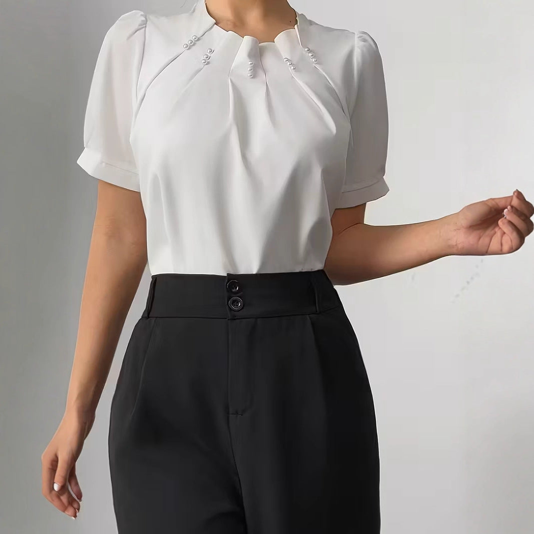 Puff-sleeve Shirt Blouse T-shirt