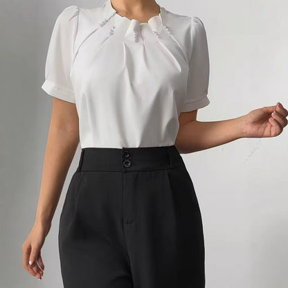 Puff-sleeve Shirt Blouse T-shirt