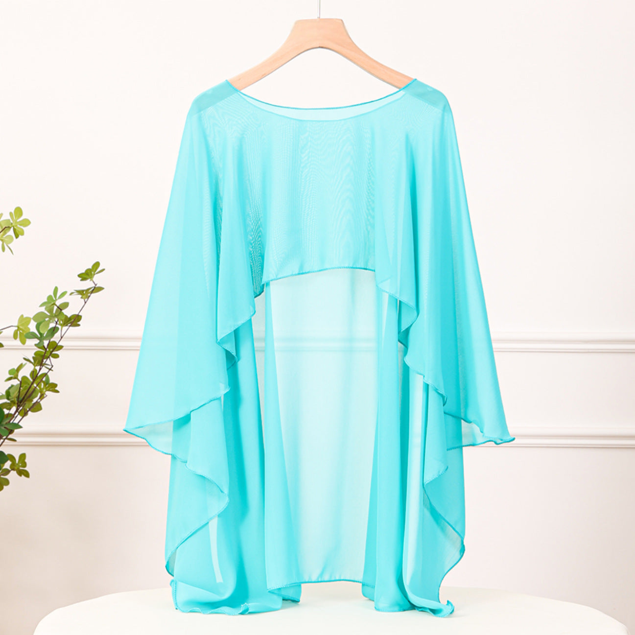 Fashionable All-match Outerwear Air-conditioning Shawl Chiffon Pullover