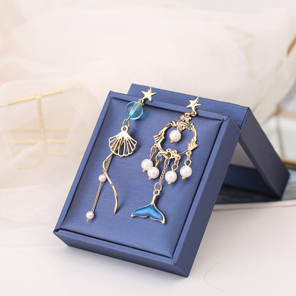 Small Asymmetric Earrings Girl Earrings