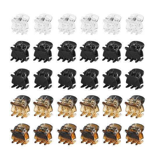 Matte Black Mini Claw Clip 1cm Female Bangs Small Hairclip Children's Broken Hair Braided Net Red Jewelry