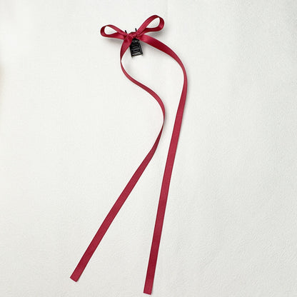 36cm Ribbon Long Polyester Cotton Bow Claw Clip