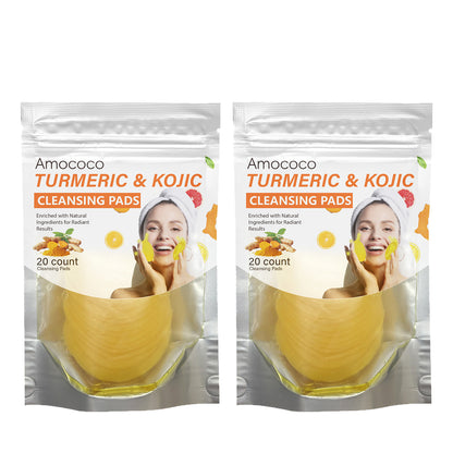 Only Supports Self Pickup With Waybill Amococo Turmeric & Kojic Cleansing Pads Brightened Skin Enriched With Turmeric Root Kojic Acid For Gentle Exfoliation And Tone Evenness