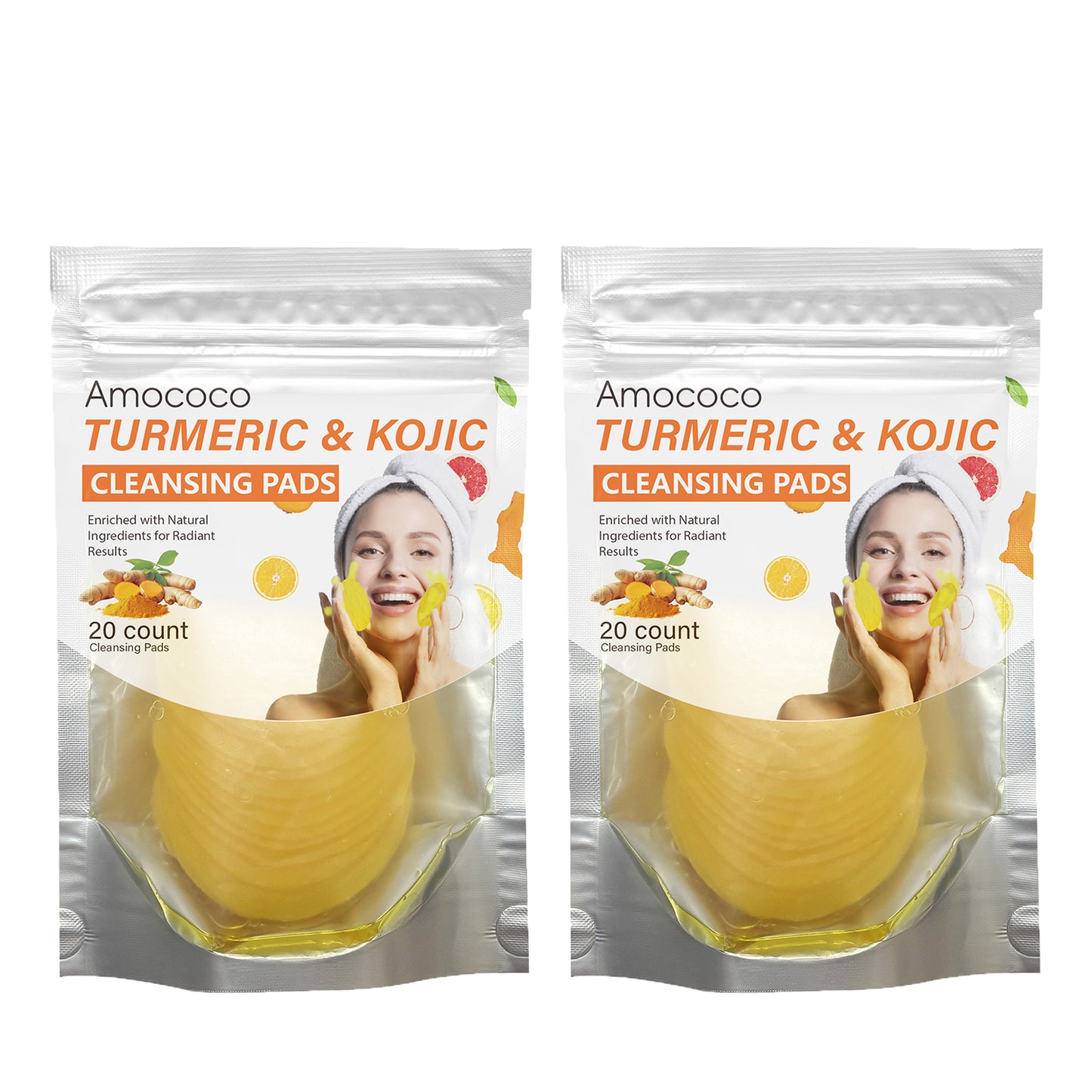Only Supports Self Pickup With Waybill Amococo Turmeric & Kojic Cleansing Pads Brightened Skin Enriched With Turmeric Root Kojic Acid For Gentle Exfoliation And Tone Evenness