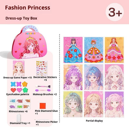 Princess Makeup Bag Dress-up Sticker Girl Handmade DIY Children's Makeup Bag Toy