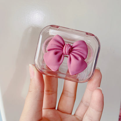 Bow Contact Lens Box Female Cute Japanese Light Simple And Transparent