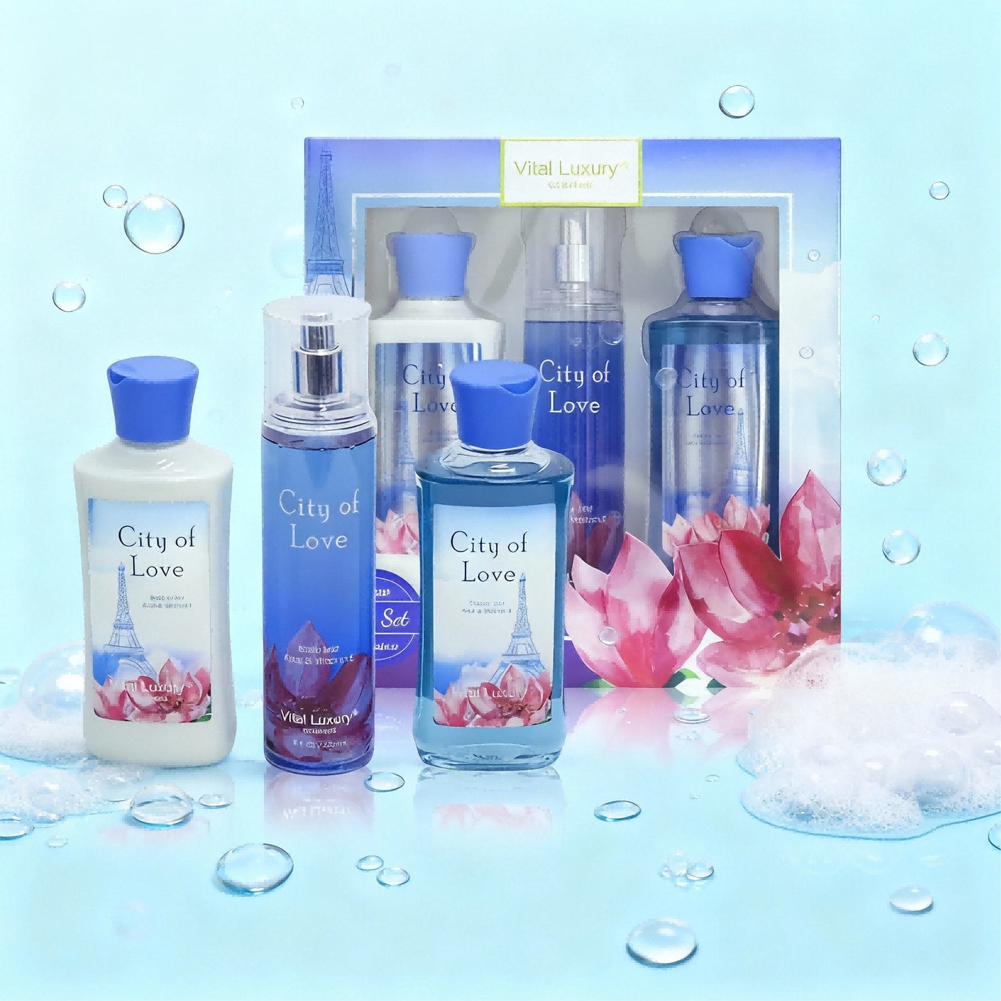 3pcs Set-Sakura Fragrance Shower Gel Set, Japanese Cherry Blossom 10 Fl.oz Shower Gel, 10 Fl.oz Body Lotion, 8 Fl. Oz Body Mist, A Three-piece Bath And Body Care Gift Set