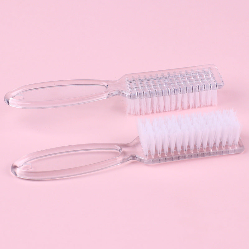 Transparent Long Handle Nail Brush Nail Plastic With Handle Dusting Brush