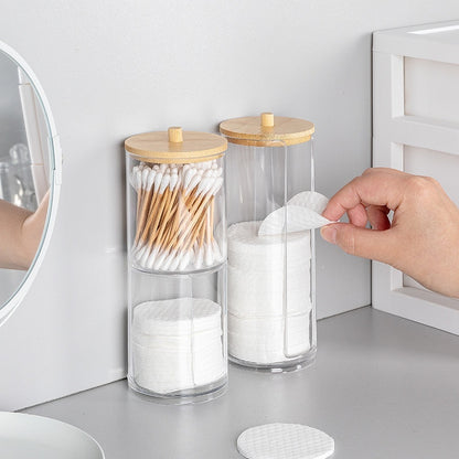 Household Cotton Puff Powder Puff Storage Cotton Swab Facial Wipe Box