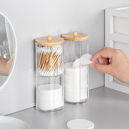 Household Cotton Puff Powder Puff Storage Cotton Swab Facial Wipe Box