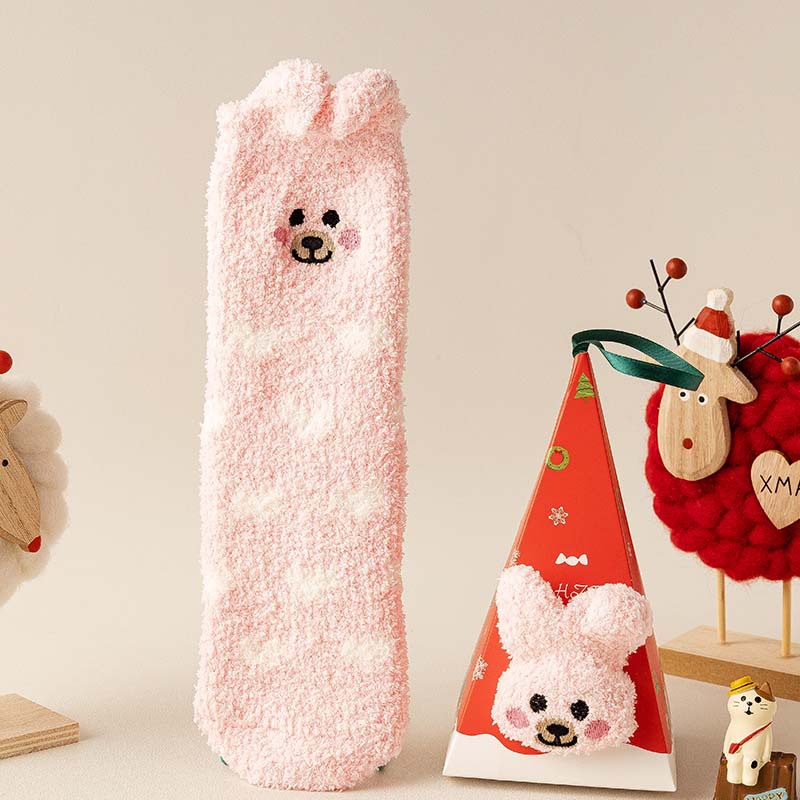 Cute Cartoon Animal Plush Tube Socks