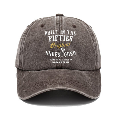 Washed Cotton Printed Distressed Vintage Dad Men's Baseball Cap