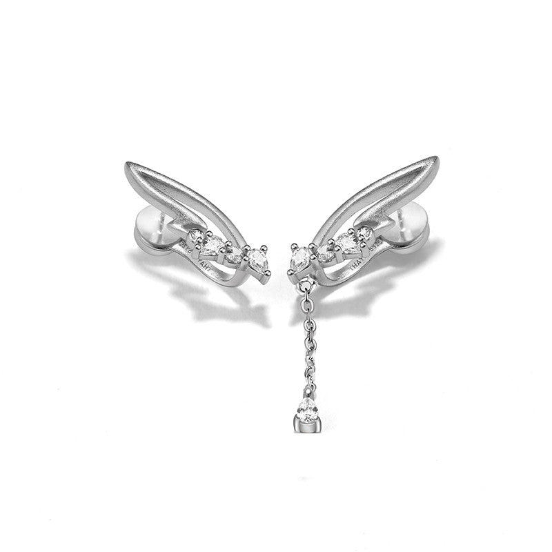 Angel wings ear clip without pierced earrings