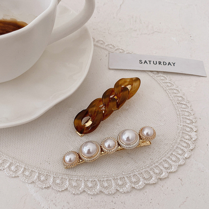 Korean Wild Chain Pearl Hairpin Combination