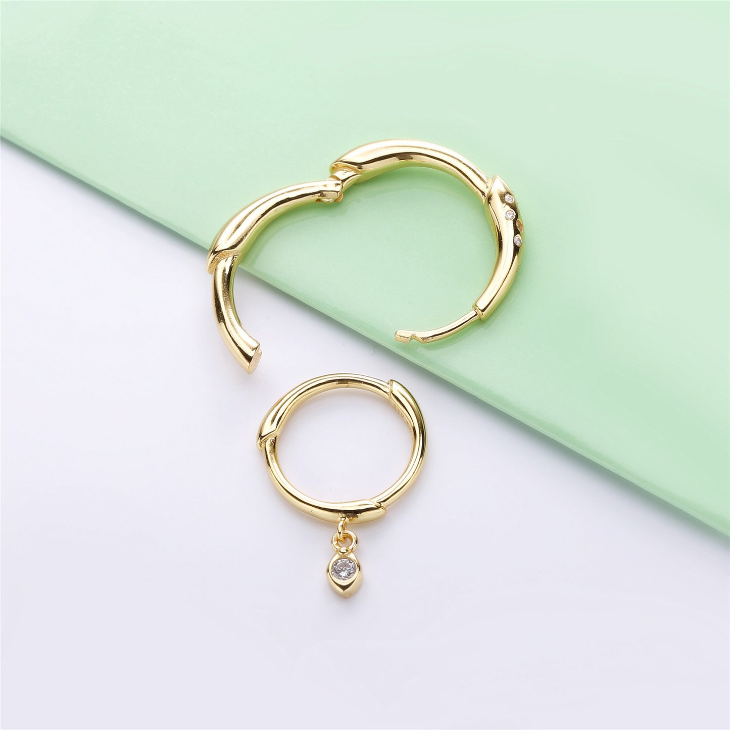 Flower branch earrings hook earrings