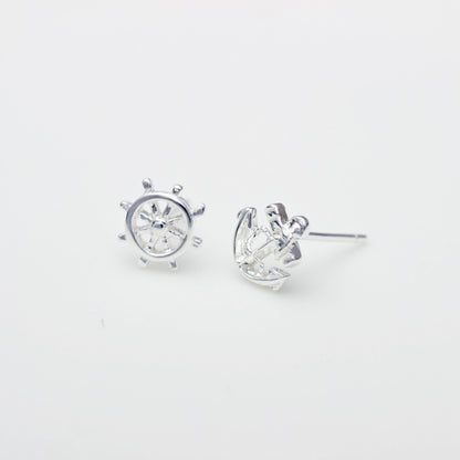 S925 silver earrings anchor earrings