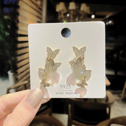 Butterfly AB Earrings Long Earrings