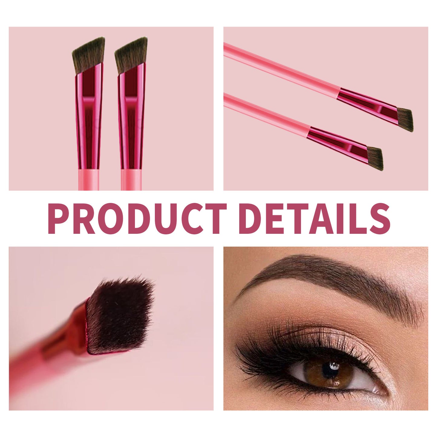 Multifunctional Portable Stereo Concealer Brush Bevel Eyebrow Brush