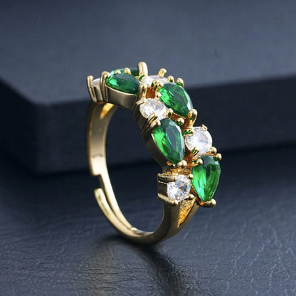 Elegant Bohemian Zircon Ring For Women Street Shooting Jewelry