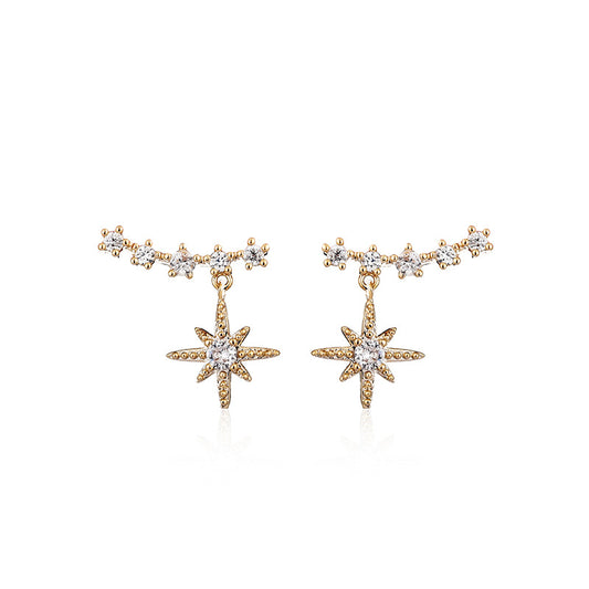 Octagonal earrings commute earrings