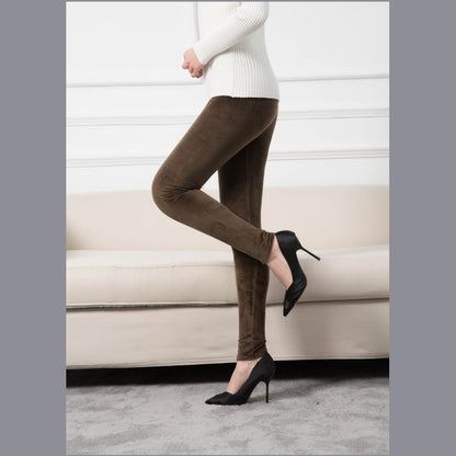 YSDNCHI Winter Velvet Leggings Women Pencil Pant