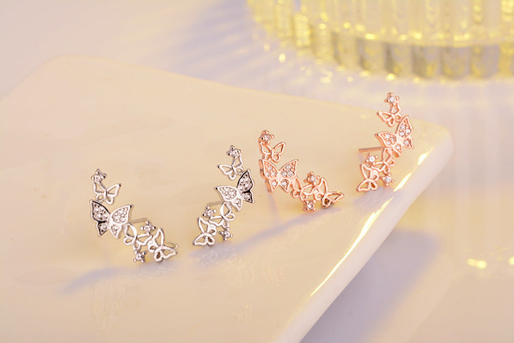 Jewelry Hot Sale Korean Bow Tie Zircon Earrings For Women Pendientes