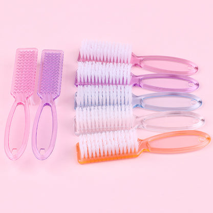 Transparent Long Handle Nail Brush Nail Plastic With Handle Dusting Brush