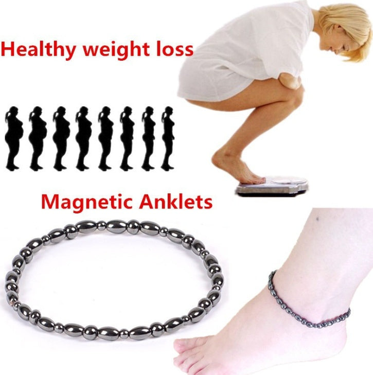 Black magnetic anklet