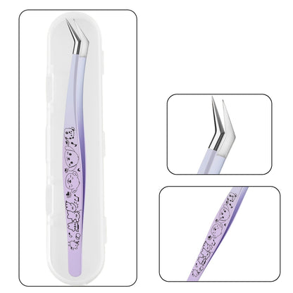 Scenic Sticker Curved Tweezers False Eyelashes