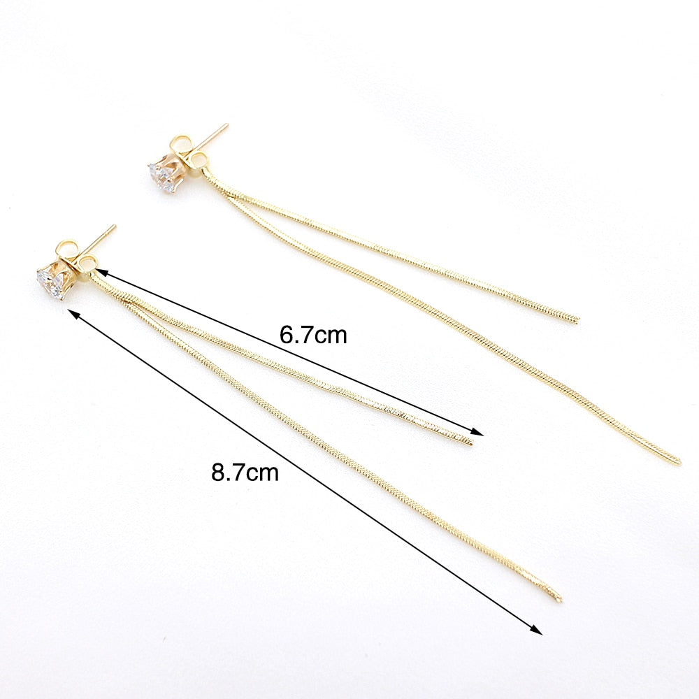 Long earrings female tassel earrings