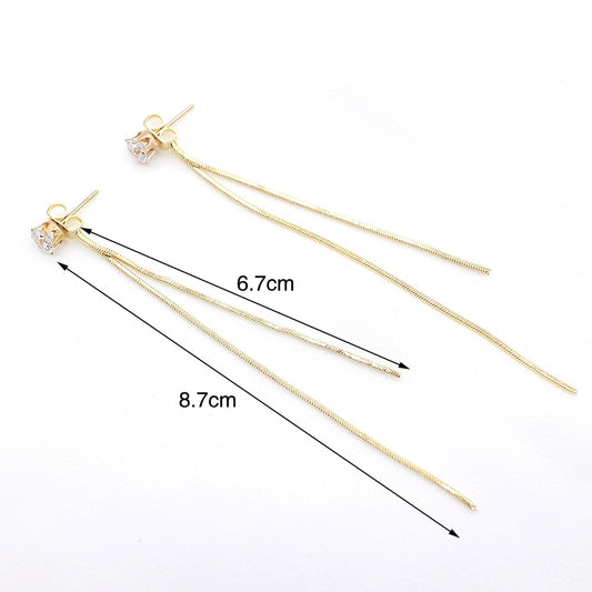 Long earrings female tassel earrings