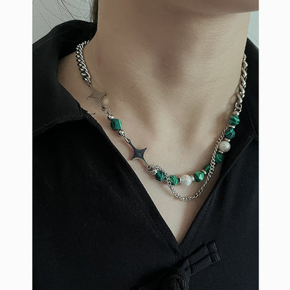 Mangxing Spliced Advanced Natural Stone Necklace For Men And Women