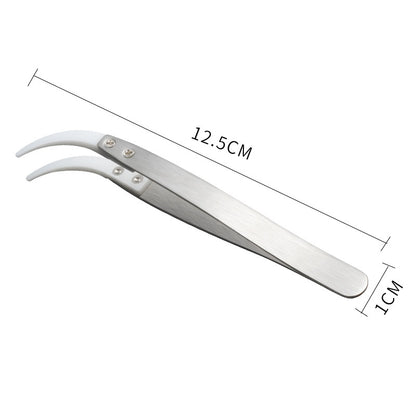 Anti-Static Ceramic Tweezers Black Handle Clamping Tweezers