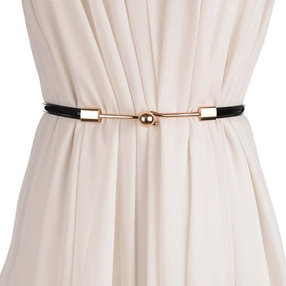 Bright Leather Fashion Korean Decorative Belt Women