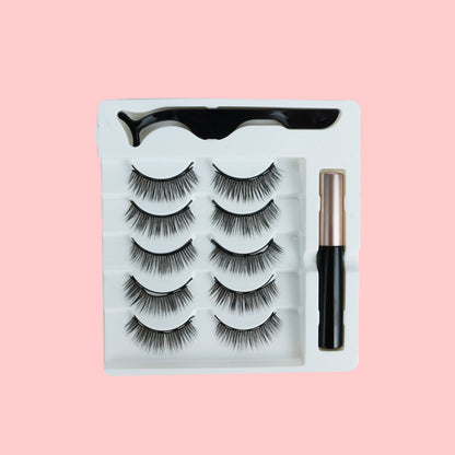 Imitation mink hair magnetic suction false eyelashes