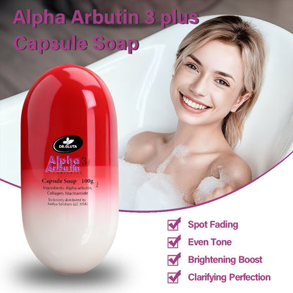 Alpha Arbutin 3 Plus Capsule Soap Skin Care Whitening & Brightening Soap