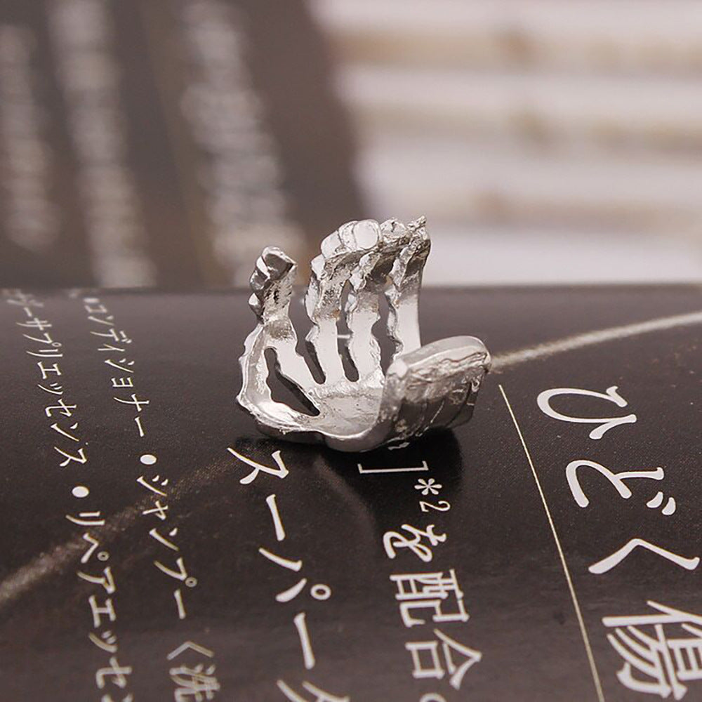 No Pierced Earrings Wholesale Skull Hand Ear Clip Strange Hand Ear Clip