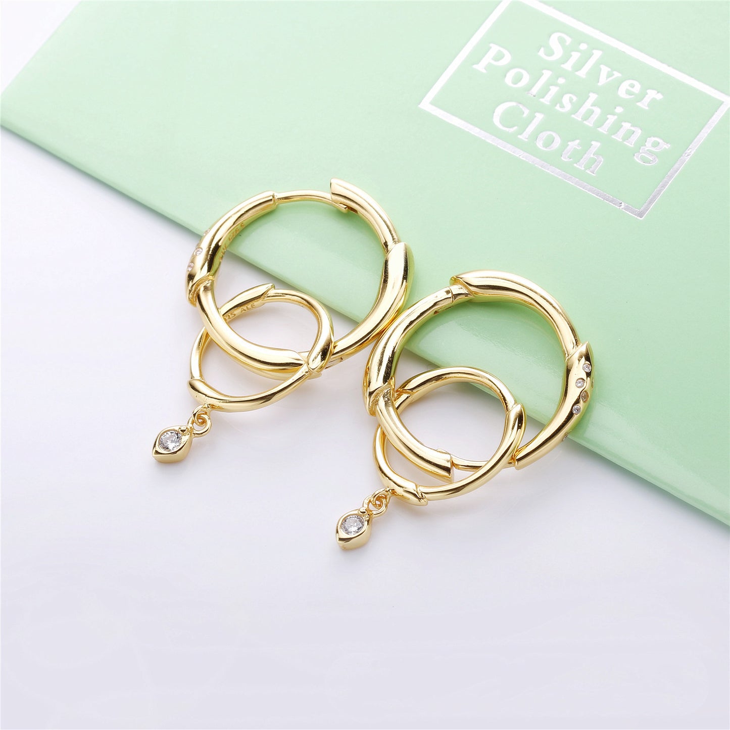 Flower branch earrings hook earrings