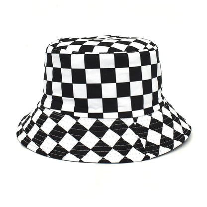 Outdoor Travel Sun Hat Cotton Man Double-sided Wear Bucket Hat