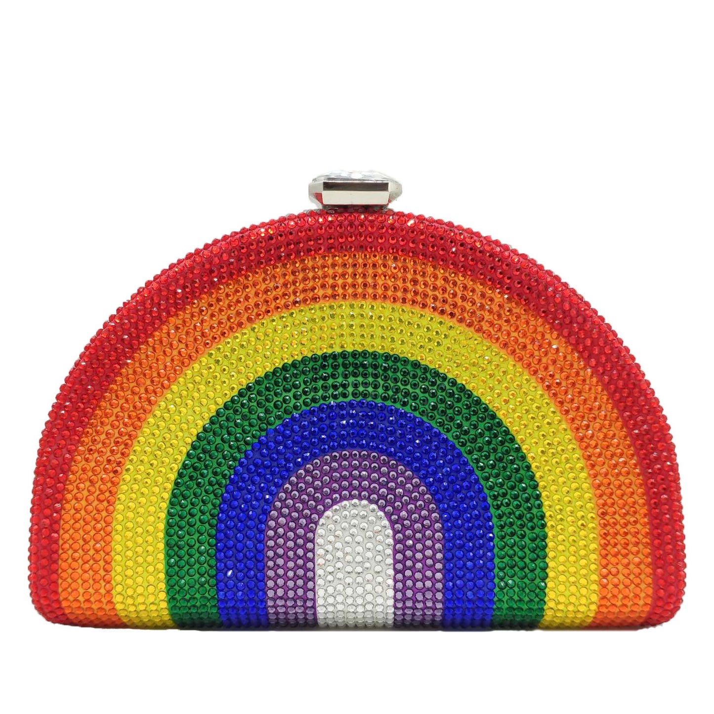 Hot diamond rainbow bag clutch