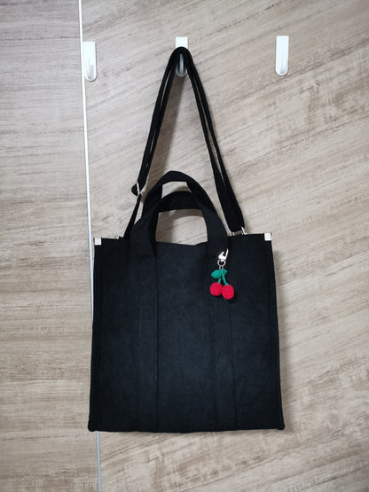 Cherry Corduroy Clutch