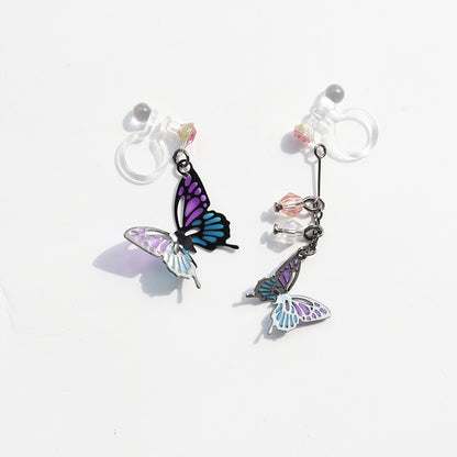 Asymmetric Butterfly Earrings Fashion Ear Clip